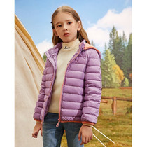 Childrens dress Bambala girl light slim fit down jacket 2022 new ocean gas anti-season clear cabin bright face children short winter