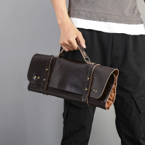 YUEDONG cowhide Drum Bag Leather Drum Bag Drum Bucket Musical Tool Set Tool Holter Resistant Bags