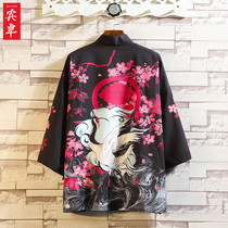 Summer mens coat Chinese style thin Youth Tide brand mens retro style fairy style Tang suit improved Hanfu costume costume