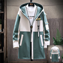 Windbreaker mens medium-length 2021 New Korean trend spring and autumn coat mens autumn clothing jacket