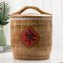 Jingdezhen ceramic rice cylinder with cover household 20 30 50kg water tank insect-proof and moisture-proof old-fashioned sealed rice storage bucket
