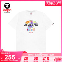 Aape Mens Clothing Spring Summer Flash Drilling with Colorful Letters Ape printed short sleeve T-shirt 0714XXG