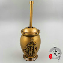 Antique Miscellaneous antique brass pounding the pounding gu yao jiu medicine Gu Li Shizhen ornaments decorations