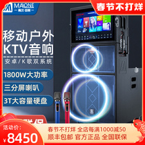 Manlong M-8808 audio high-power professional performance with display screen home network song mobile outdoor speaker