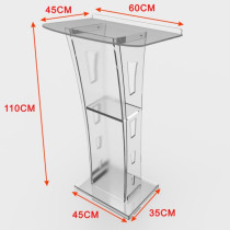 Crystal transparent Yali Lectern Party Hotel Wedding Emcee consultation Welcome desk