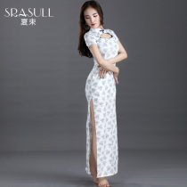 Belly dance cheongsam 2020 new female Chinese style Latin dance costume dance performance costume fan dance classical
