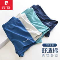 Pilkardan mens underwear 2 pairs of new autumn and winter pure cotton flat pants breathable sexy four - corner shorts