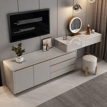 New light luxury Rock board dressing table bedroom integrated storage TV cabinet corner modern simple high-grade makeup table