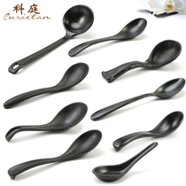 Court imitation porcelain melamine tableware black creative spoon scoop frosted Chinese noodle spoon Japanese tableware home set