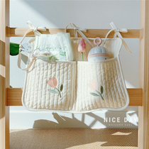 Korea ins crib hanging bag baby diaper storage bag multifunctional diaper bag bedside storage bag