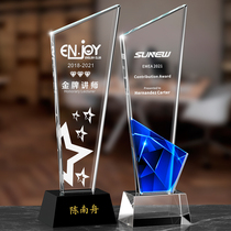  Creative crystal trophy customized medal customized excellent staff sports games awards high-end atmospheric souvenirs
