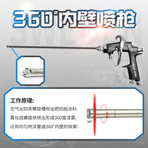 Imported w-101 extended sheet angle photocatalyst extension rod spray gun long rod inner wall special 360 degree paint spray gun
