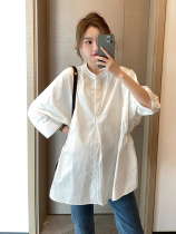 Knowable temperament ~ pregnant woman shirt spring fit 2022 loose white blouses pure cotton can breast-fit long sleeve shirt