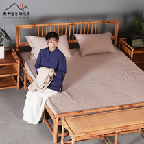 Bamboo and Rattan bed Zen bed Modern simple bedroom double bed New Chinese inn B & B hotel factory direct furniture