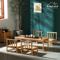 Tatami tea table Japanese Zen modern simple small table combination balcony bay window bamboo rattan short long tea table
