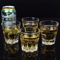Tempered glass cup KTV octagonal cup Teacup Bar beer cup Spirits cup Western wine glass Whiskey cup thickened