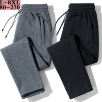 Spring and autumn winter new casual pants mens cotton sweatpants mens loose fat plus size padded padded trousers without hats