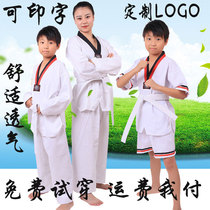 Taekwondo clothing for men and women sets Beginners spring and summer adult children cotton long and short sleeves breathable uniform