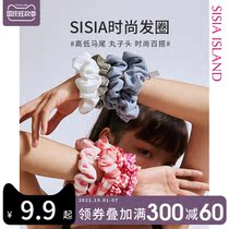 sisia hair rope solid color retro simple fabric beach headdress Hairband ins Wind head rope female rubber band tie head girl