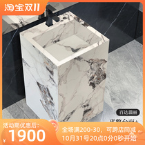 Slate washbasin outdoor column basin balcony small apartment hotel washbasin one floor column basin