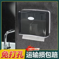 Punch-free toilet paper box kitchen towel paper holder household tissue box toilet hand wipe sanitary paper box wall box
