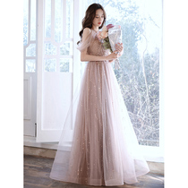 Banquet evening dress skirt female 2021 new summer temperament light luxury niche can usually wear dress skirt host