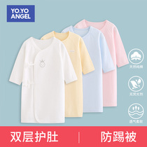 Baby robes Spring and autumn summer cotton thin men and women baby newborn pajamas warm Monk bathrobe toddler nightgown