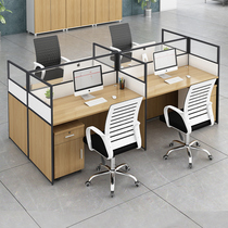 Staff Computer Desk 4 People Brief Modern Screen Station Finance Desk Sub Office Chairs Combination
