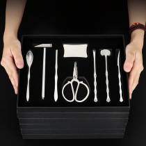 Crab eight pieces of goods household peeling hairy crab pliers clip set open crab scissors artifact eating crab tools