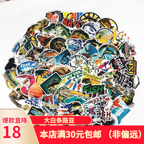 65 fishing cartoon Luya fishing box stickers personality Lure Mingbang fishing box special stickers decorative stickers