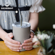 Silverant silver ant sucker cup pure titanium double titanium cup portable car milk tea cup high-value adult