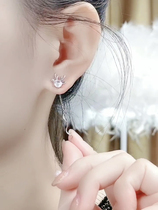 Pure Silver Earrings Woman 2021 New Tide Models Fashion Deer Corner Wave Fluffles SUPER FAIRY WITH LOVELY TEMPERAMENT ZIRCONS STONE EARRINGS