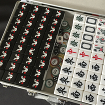 New custom cartoon cute black Kumamoto bear mahjong card home hand rub 40 42 medium and large Sparrow card