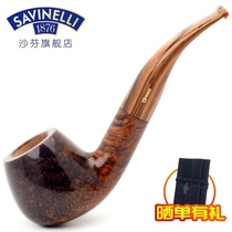  Schaffen Italy imported Arctic tundra heather pipe mens P103L handmade curved bucket old-fashioned solid wood