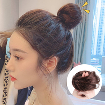 Real Hair Pellet head disc hairdresser wig head accessories Feminine Fluffy Natural Disc Hair bag Grip Pellet hair Circle Blossom Buds