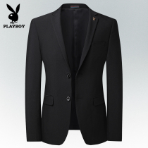 Playboy non-iron suit mens suit business casual suit formal coat mens slim single West top black
