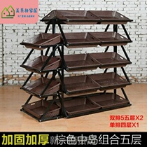 Shopping mall vegetable rack fruit counter display rack commercial disassembly shelf container direct sales promotion selling new vegetables