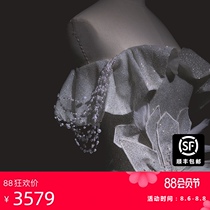 Jane Qishadow of light super flash starry sky main wedding dress 2021 new trailing bride spring temperament one-shouldered woman