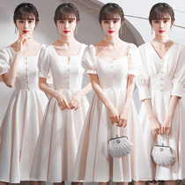 Champagne bridesmaid dress 2021 new summer usually can wear long small sister Group evening dress dress women