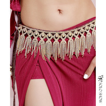 Gorgeous show belly dance waist chain fashion versatile accessories female shiny big tassel rhinestone waist chain decoration