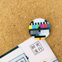 1 stylish retro TV no signal creative pushpin cute photo wall felt cork board decoration stud