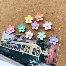 9 plumeria color three-dimensional flower shape felt cloth cork board creative wall decoration pushpin studs