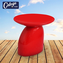 Mushroom tea Creative round glass steel living room elliptical simple modern packaging desk several