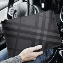 Hong Kong Mens New Fashion Bull Leather Letter Enveloping Youth Hand Grab Bag Business Casual Hand Grab Bag Man Bag Tide