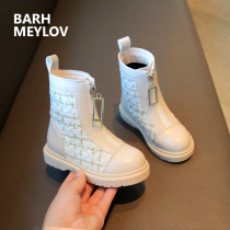 Girls short boots 2021 spring and autumn winter new princess boots small fragrant wind single boots cotton martin boots plus velvet