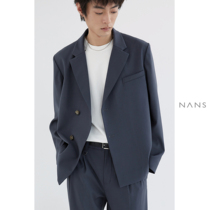 (NANS)DOUBLE-BREASTED SIDE SEAM POCKET CASUAL SUIT DOUBLE-BREASTED BLAZER