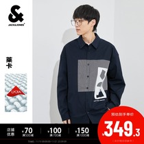 JackJones Jack Jones Winter Men Business Casual Striped Splice Fashion Shirt Jacket 221305005