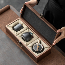 Kung fu tea-making small set of teapots ceramic teapot one pot of four cups of household beam cup cup gift box custom logo