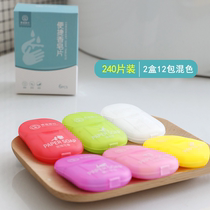 Travel disposable soap tablets Hand washing soap tablets Travel students children portable mini soap paper tablets