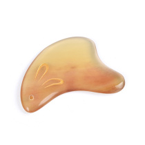 Tan Carpenter Natural Goat Horn Jade Rabbit Massage Board Personal Delicate Cleaning Care Woman Facial Back Beauty Board